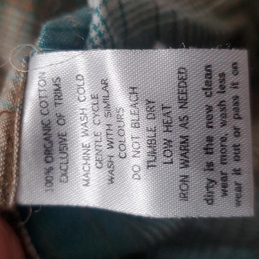 Horny Toad Open Air LS Plaid Long Sleeve Button Up Organic Cotton Shirt M - Picture 10 of 10